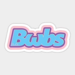 Bωbs logo bold Sticker